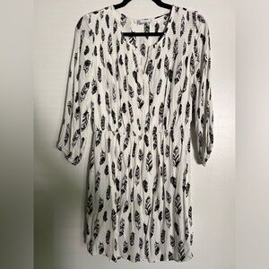 DR2 Feather Print Mini Dress. Size Small. Only worn once!